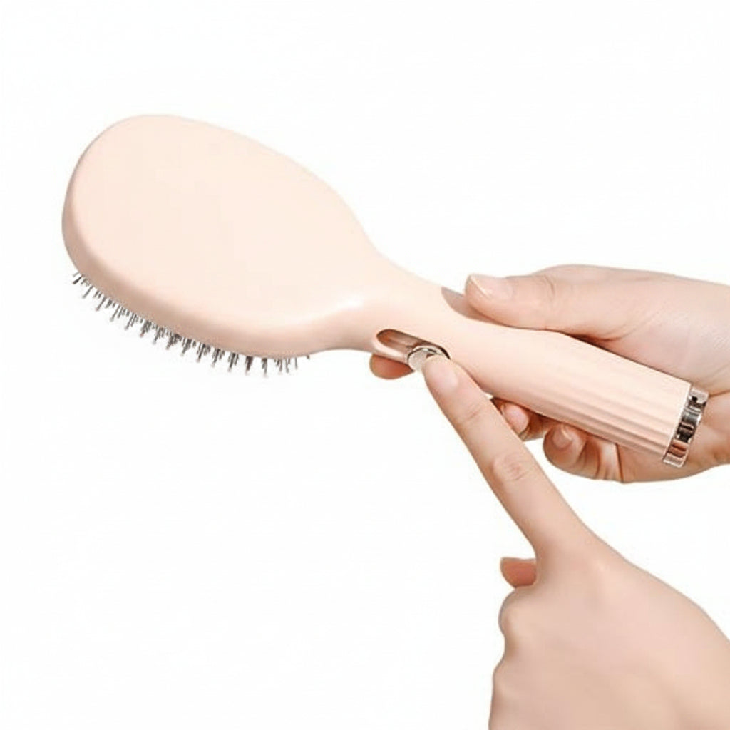 Anti-Static & Massage Comb for Women & Men | Retractable Bristles for Easy Hair Removal
