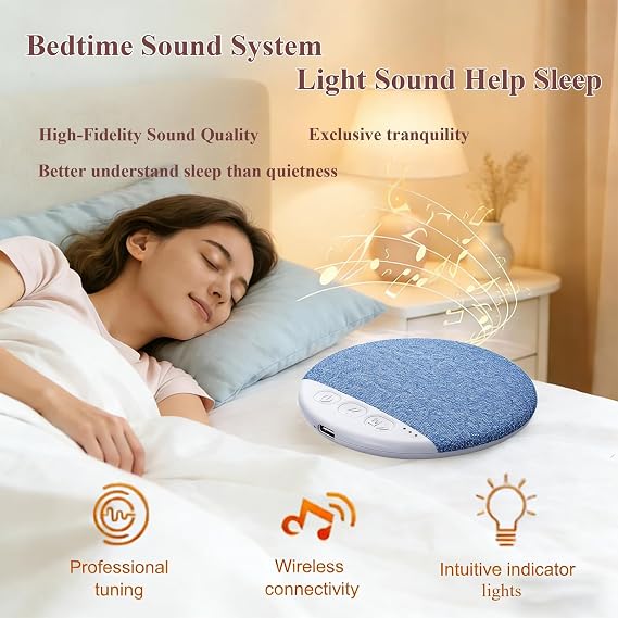 Ultra-Thin Bluetooth Pillow Speaker for Sleeping,Auto-Off Timer and Private Bedtime Audio