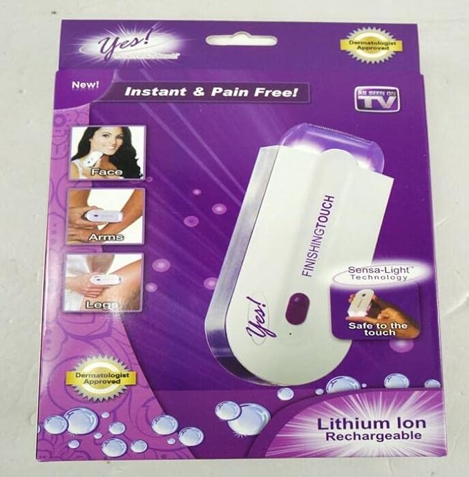 Rechargeable Women's Hair Remover – Portable Smooth Touch Facial & Body Trimmer (Purple)