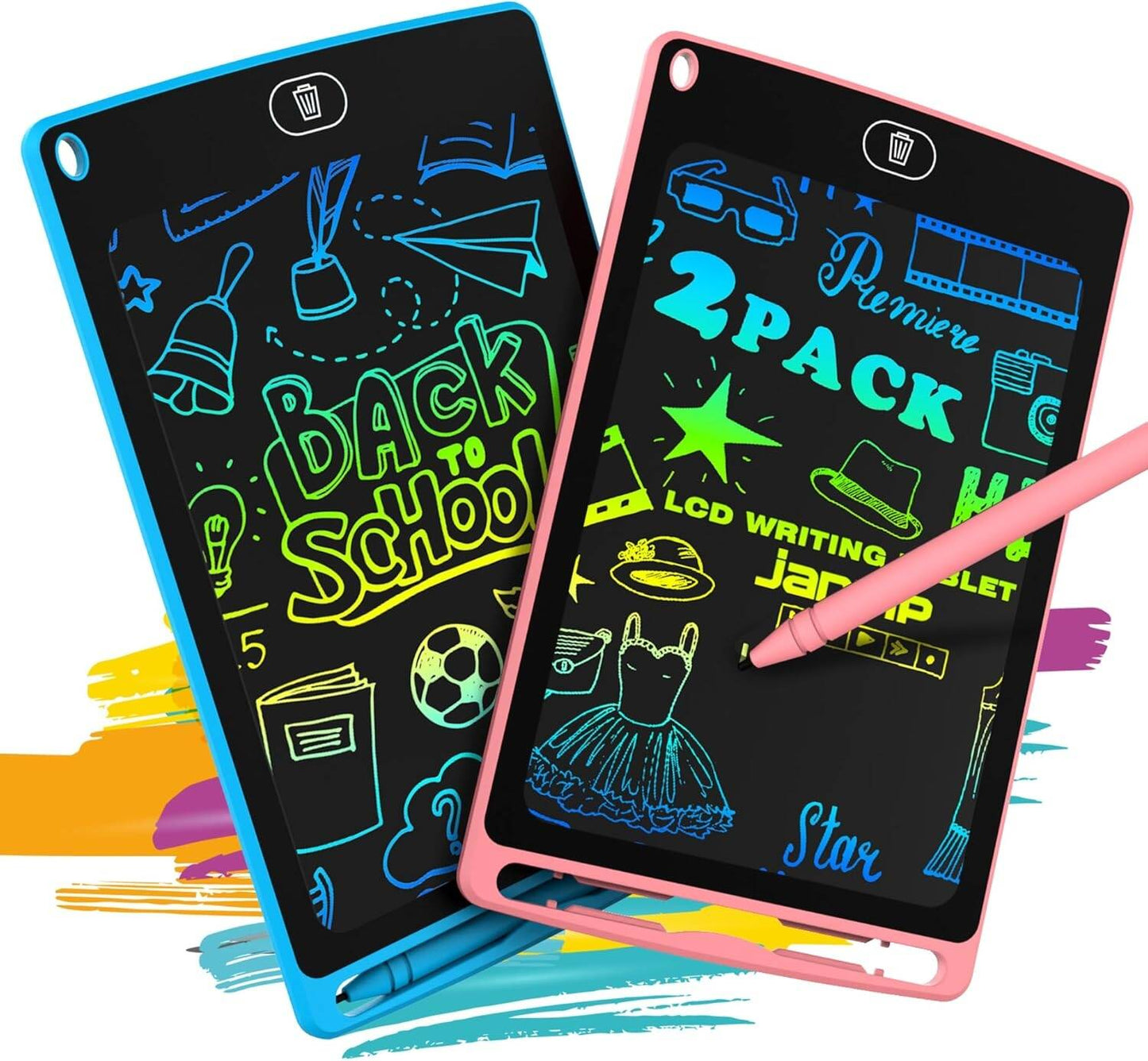 LCD Writing Tablet for Kids – 8.5 Inch Electronic Drawing & Doodle Board (Pack of 2)