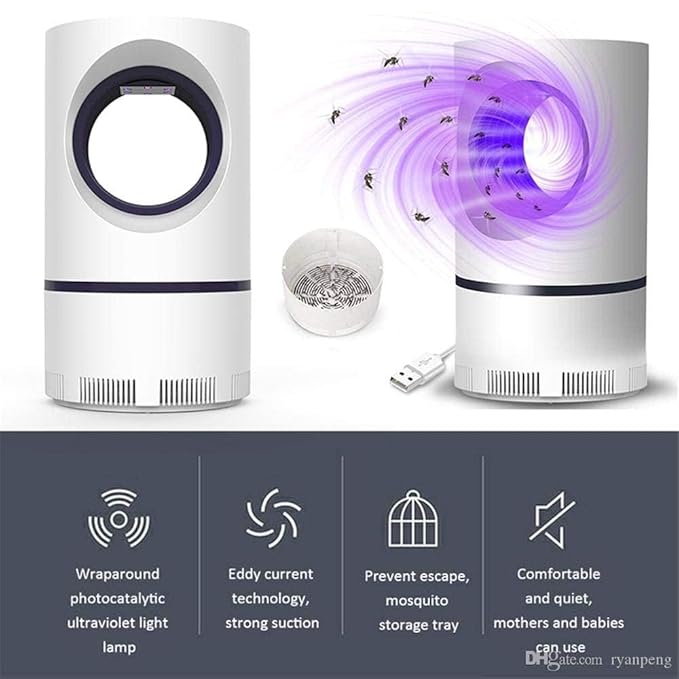 Eco-Friendly Mosquito Killer Lamp – Portable USB Powered Insect Trap for Home & Office