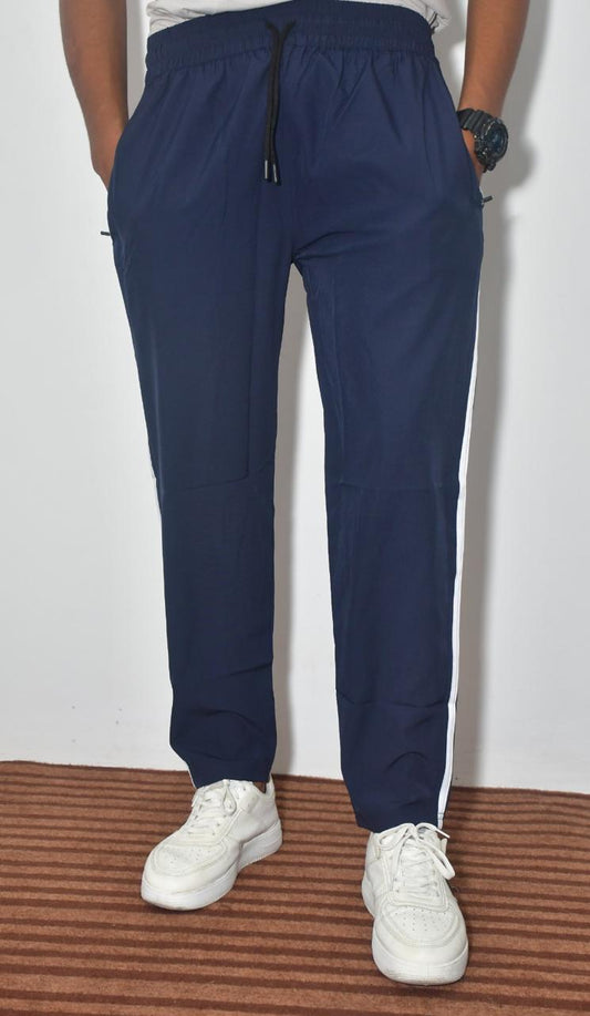 Men's Navy Blue Track Pants – Comfortable Sports & Casual Wear Joggers