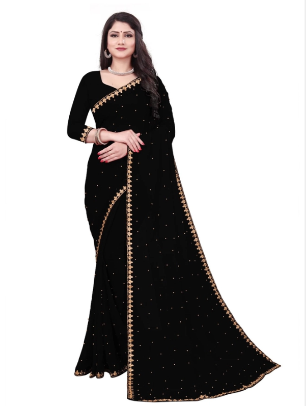 Elegant Black Designer Saree for Women | Trending Party Wear & Festive Saree