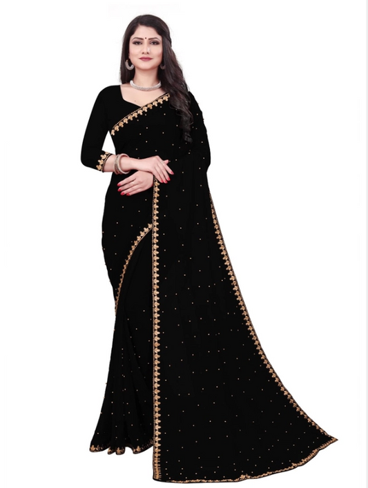 Elegant Black Designer Saree for Women | Trending Party Wear & Festive Saree