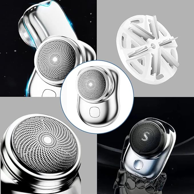 Mini Portable Electric Shaver for Men – USB Rechargeable Pocket Beard Trimmer (Black)