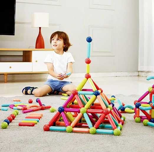 Magnetic Sticks Building Blocks for Kids –Puzzle Games for Kids, Stem Toys for Children, Building & Construction Toys, Educational & Learning Toy for Kids Boys, Girls (25 Pcs)