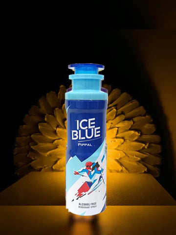 Ice Blue Alcohol-Free Deodorant Spray 200ml + Kareem Pure Perfume 9ml (Pack of 3) | Long-Lasting Fresh Marine Fragrance for Men