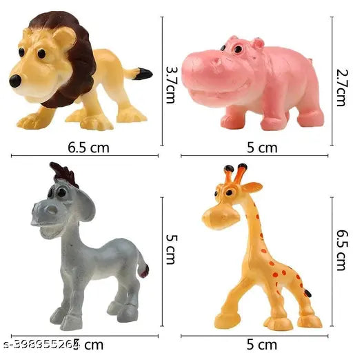 Jungle Animal Toy Figures Set for Kids | 12 Piece Wild Animal Learning & Play Collection
