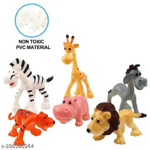 Jungle Animal Toy Figures Set for Kids | 12 Piece Wild Animal Learning & Play Collection