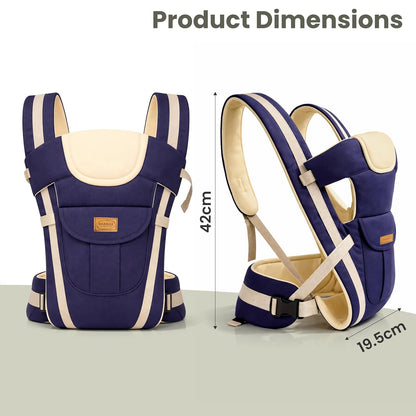 4-in-1 Ergonomic Baby Mumma's Lap Baby Carrier, Baby Hip Seat with Adjustable, Breathable & Comfortable with Storage Pockets, Supports up to 15kg for New Born Babies