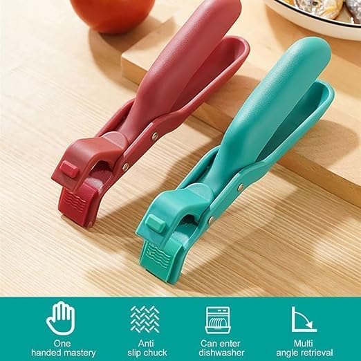 Multi-Purpose Anti-Scalding Bowl Holder Silicone Non-Slip Heat Insulation Clip for Kitchen Hot Bowl Dish and Plate Gripper for Pots Steamers Microwaves Anti-Heat Clip