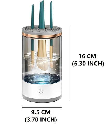 Electric Makeup Brush Cleaner and Dryer | USB Automatic Cosmetic Brush Cleaner | Upgraded Brush Cleaner for All Size Beauty Makeup Brushes | Auto-Rotating Spinner Brush Cleaner | Wash and Dry in Seconds
