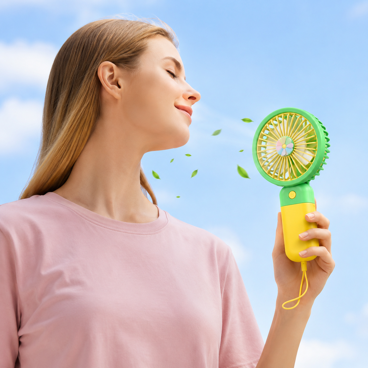 Portable Handheld Fan - Ultra Quiet Little Flower Handheld Fan | Battery Operated Fan, Handheld Fan for Outdoor Travel Commute