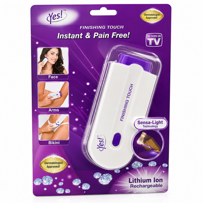 Rechargeable Women's Hair Remover – Portable Smooth Touch Facial & Body Trimmer (Purple)