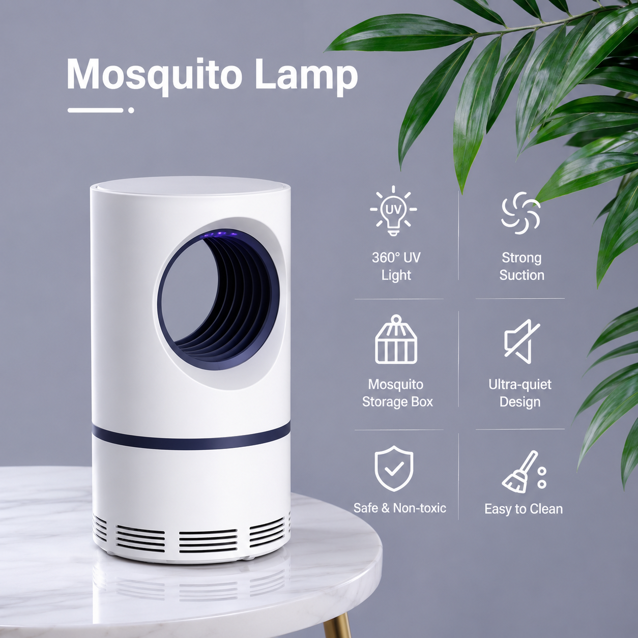 Eco-Friendly Mosquito Killer Lamp – Portable USB Powered Insect Trap for Home & Office