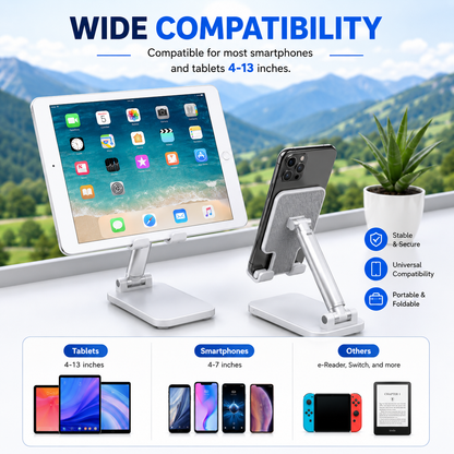 Mobile Phone Stand, Angle Height Adjustable Mobile Phone Holder, Table Stand