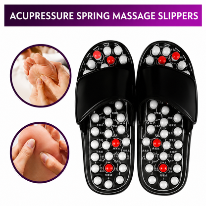 Acupressure Massage Slippers for Men & Women | Reflexology Foot Therapy Sandals with Adjustable Strap 👣