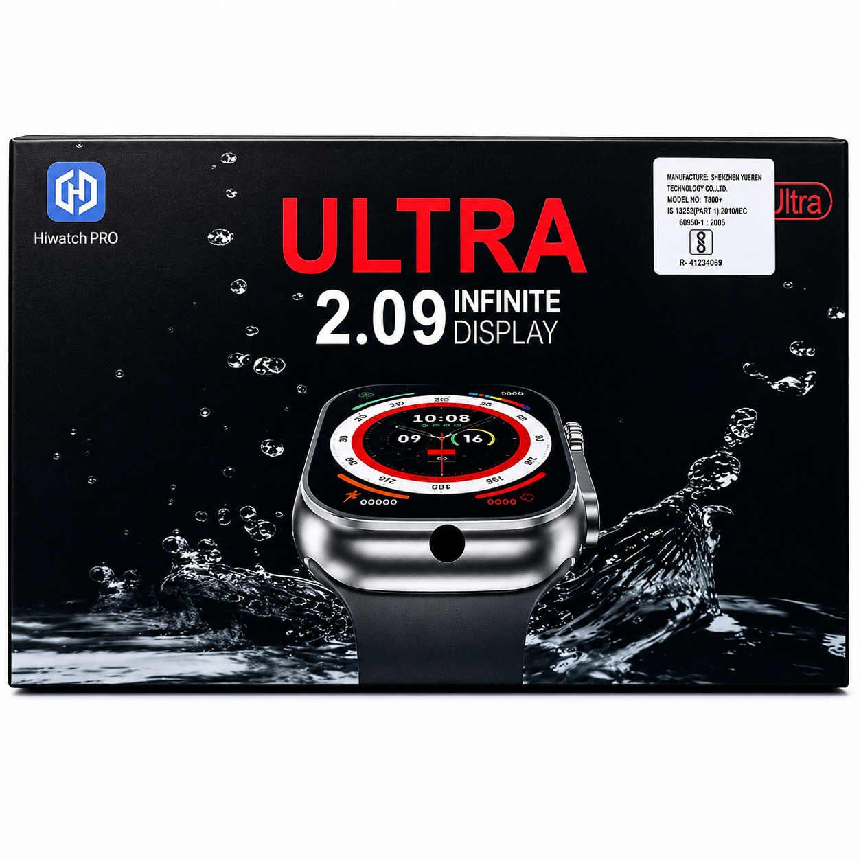 Pro Ultra Smartwatch – Full Touch Display, Fitness Tracker & Smart Notifications (Black)