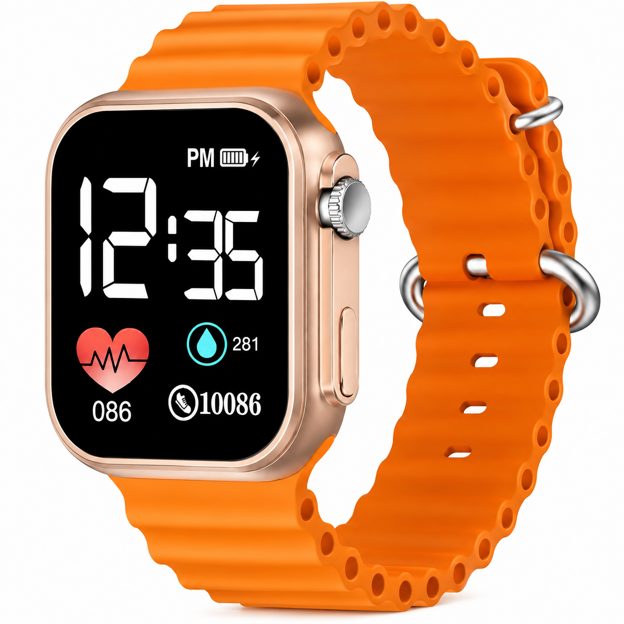 Ultra Smart Watch with Heart Rate Monitor, Fitness Tracker & Full Touch Display