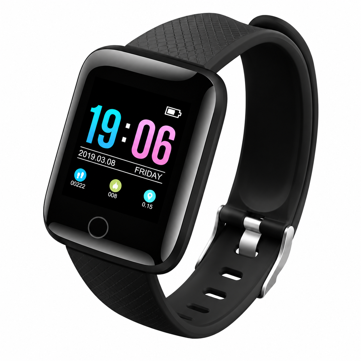 D116 Fitness Smart Watch Activity Tracker Smartwatch with Sleep Monitor, Step Tracking, Heart Rate Sensor for Men, Women, Kids