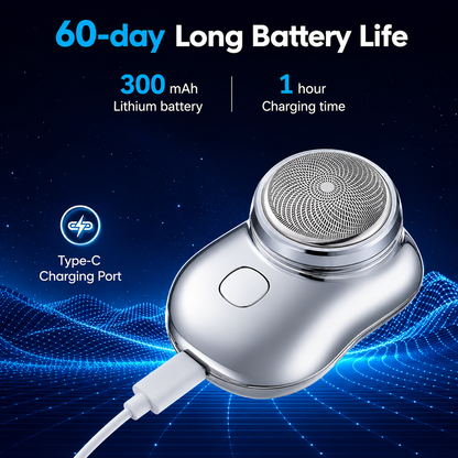 Mini Portable Electric Shaver for Men | USB Rechargeable Pocket Razor | Wet & Dry Use
