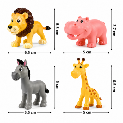 Jungle Animal Toy Figures Set for Kids | 12 Piece Wild Animal Learning & Play Collection
