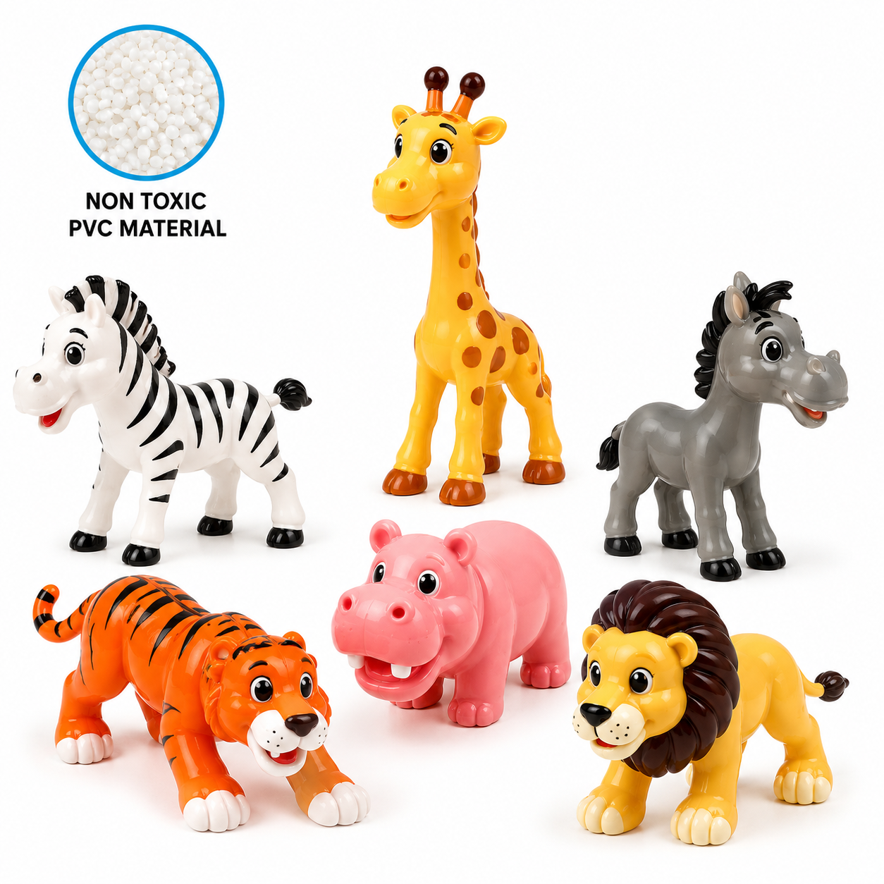 Jungle Animal Toy Figures Set for Kids | 12 Piece Wild Animal Learning & Play Collection
