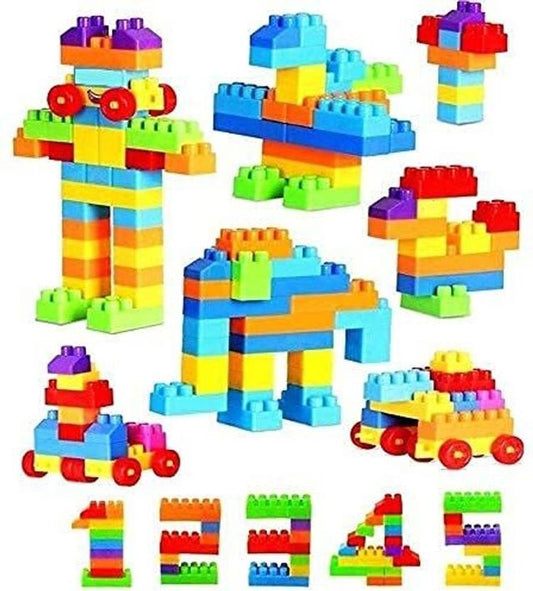 NTZ Creative Building Blocks Set for Kids – 50 Pieces Educational Construction Toy (Multicolor)