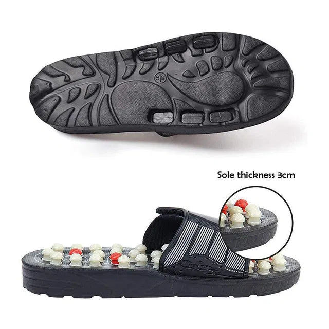 Acupressure Massage Slippers for Men & Women | Reflexology Foot Therapy Sandals with Adjustable Strap 👣
