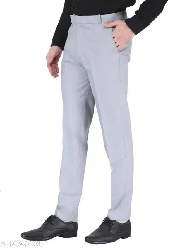 Cotton Blend Formal Trouser for Men – Grey