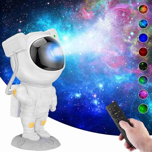 Astronaut Galaxy Star Projector | Remote Control Nebula Night Light with 360° Adjustable Projection