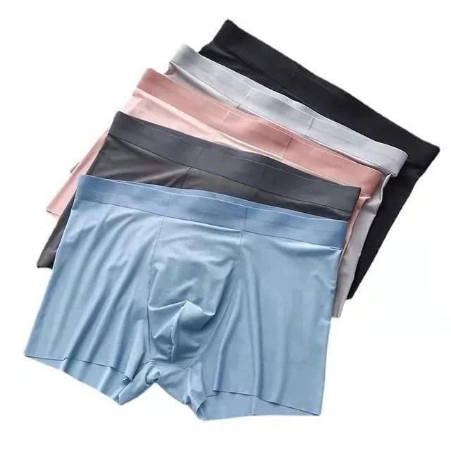 Men's Ice Silk Boxer Briefs | Ultra Soft Breathable Stretch Underwear for Men (Pack of 3)