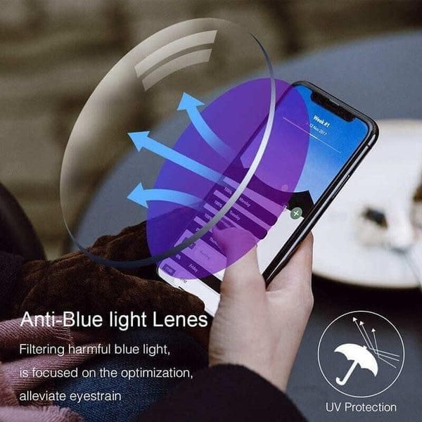 Pack of 2 Anti-Blue Light Reading Glasses | Lightweight Rimless Reading Eyewear for Men & Women | UV Protection