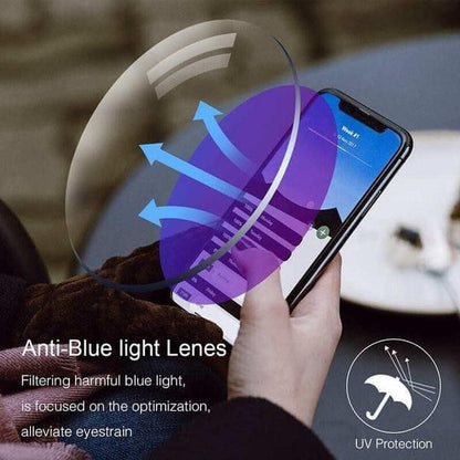 Pack of 2 Anti-Blue Light Reading Glasses | Lightweight Rimless Reading Eyewear for Men & Women | UV Protection