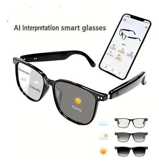 AI Smart Translation Glasses | Real-Time Language Translator, Photochromic Lenses & Hands-Free Audio